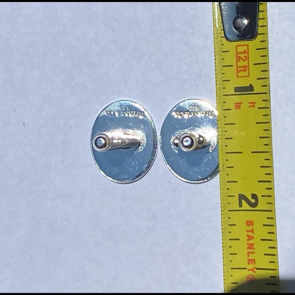 AUTH Tiffany & Co Engine-turned Oval cuff links - Picture 13 of 15